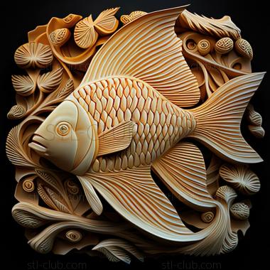 3D model st Butterfly fish fish (STL)